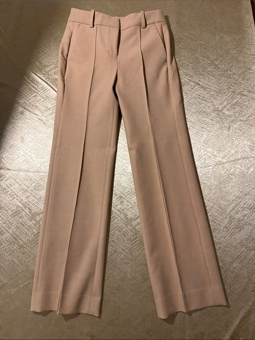 J.Crew Beige Premium Carreman Fabric Wide Leg Dress Pants Trouser - Size 2P